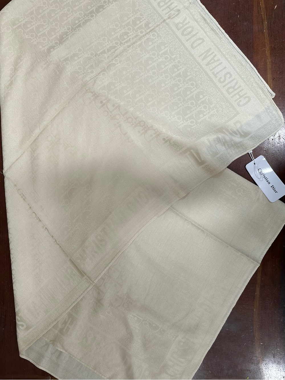 New Dior logo square scarf 38”x38”